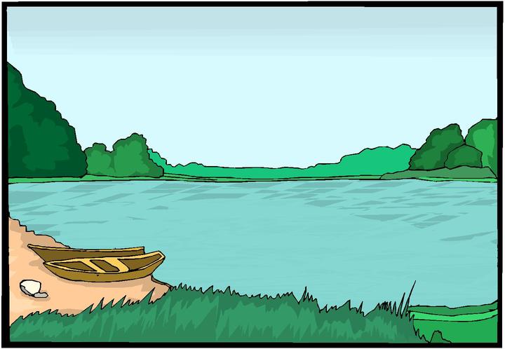 lake clipart cartoon