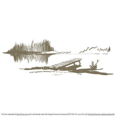 Free Serene Lakeside Docks Clipart and Vector Graphics