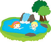Kids Swim Clipart