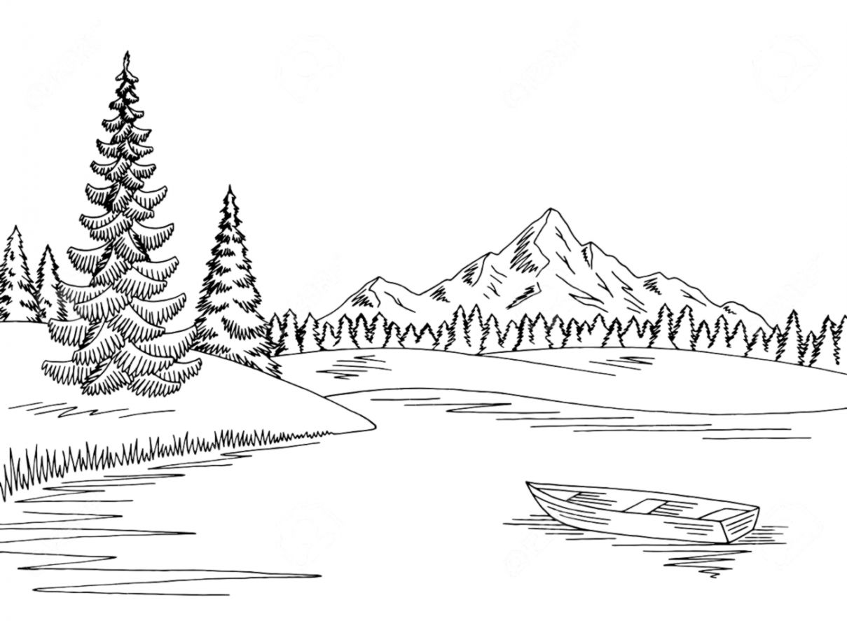 lake clipart outline