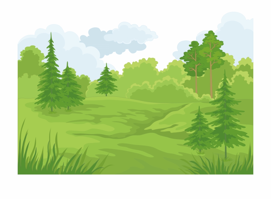 Forest cartoon landscape.