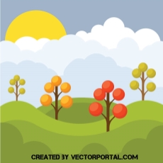 Landscape clipart simple free vectors