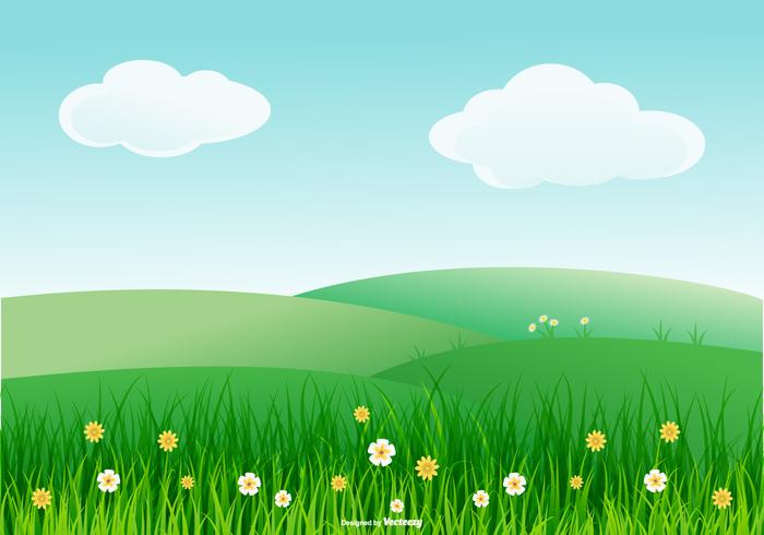 Beautiful Spring Landscape Illustration