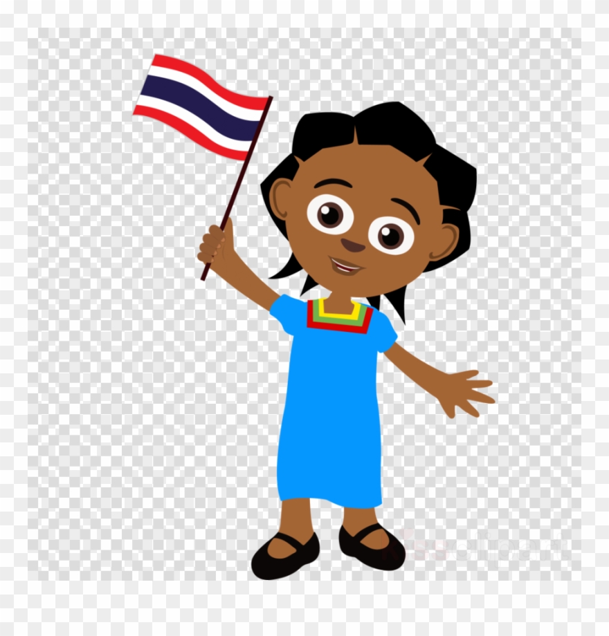 Thailand flag cartoon.
