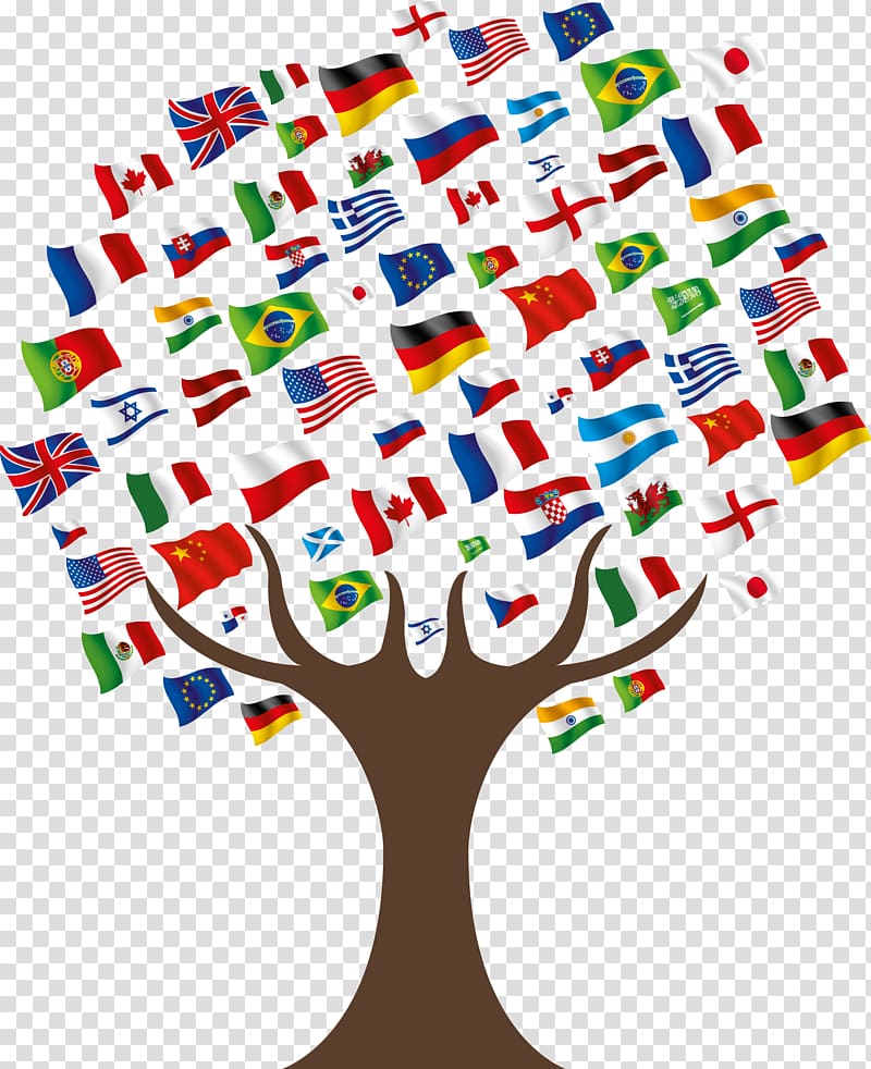Tree flags illustration.