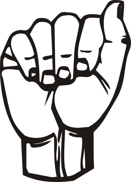 Sign Language A clip art Free vector in Open office drawing
