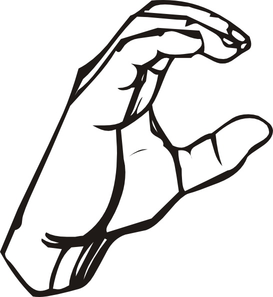 Sign Language C clip art Free vector in Open office drawing