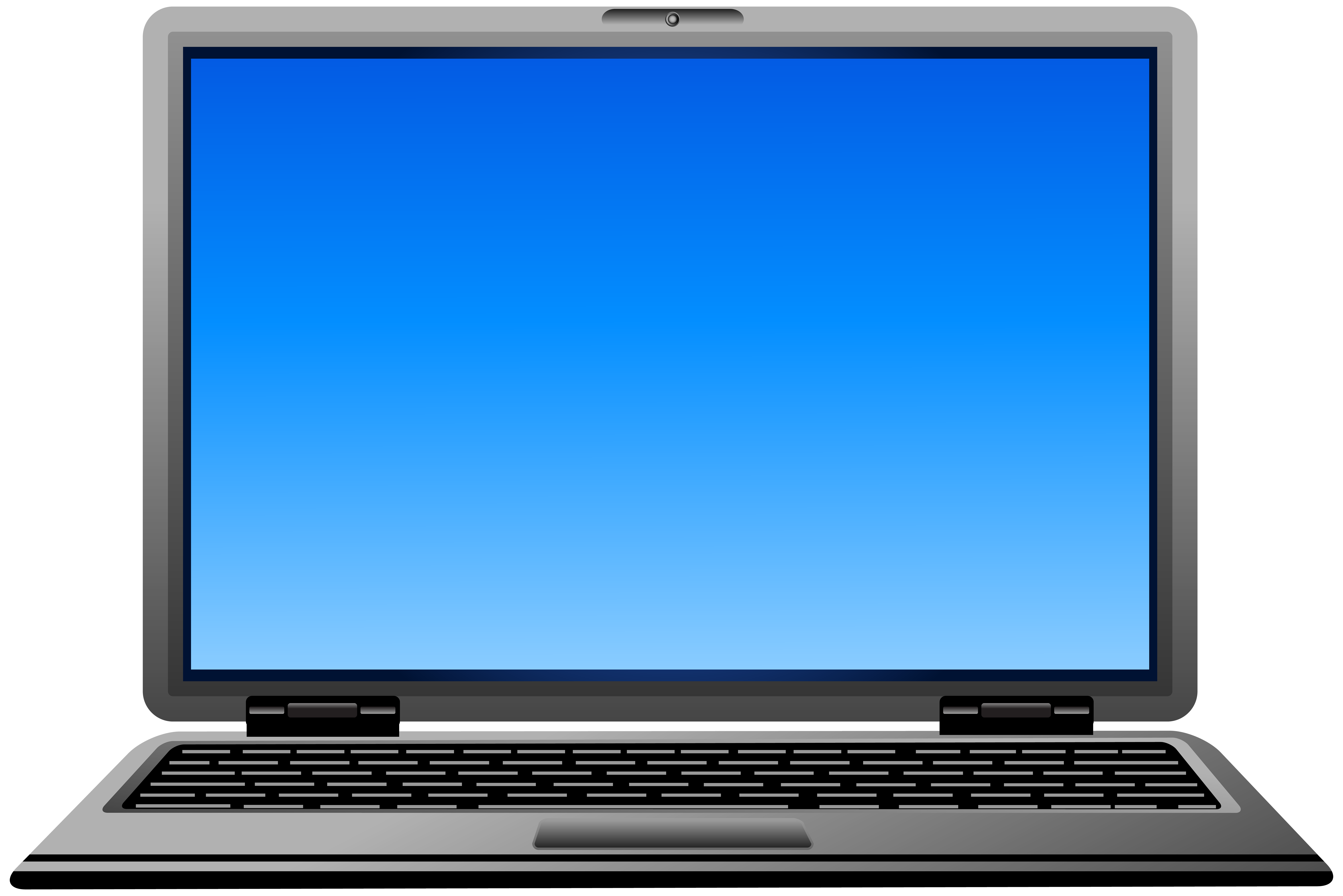 laptop clipart blue
