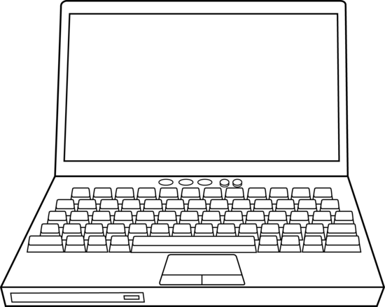 laptop clipart outline