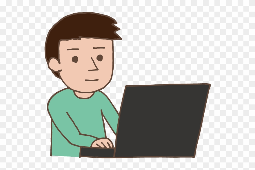 Young Man Using Laptop
