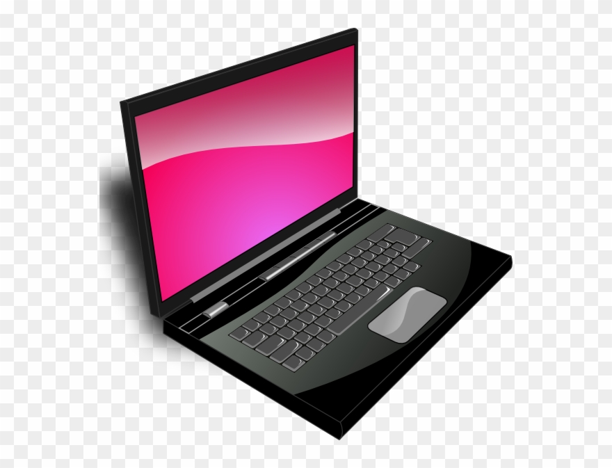 Laptop pink image.