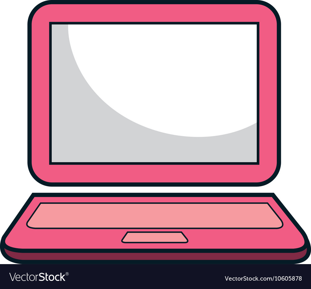 Pink laptop computer.