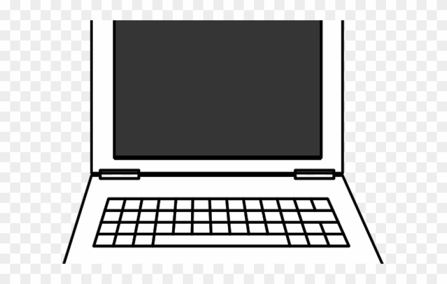 Laptop Clipart Black And White