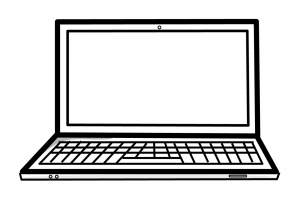 Laptop clipart black and white clipart images gallery for