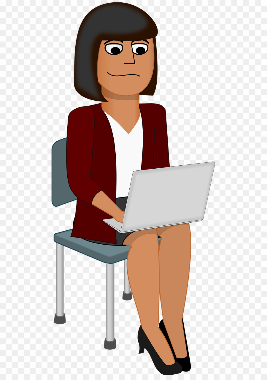 Woman On Computer Transparent PNG Computer Icons Laptop