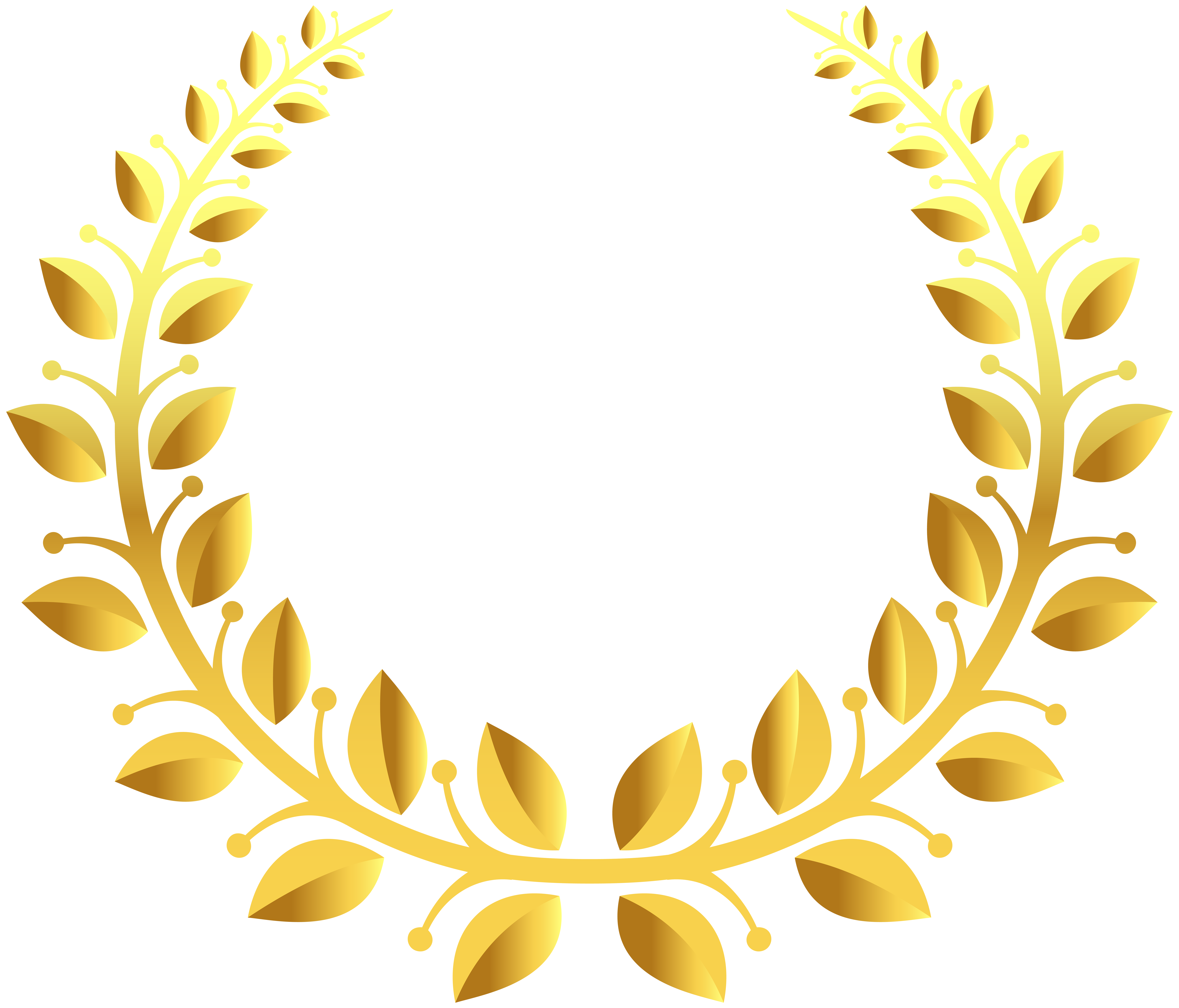 Laurel wreath design.