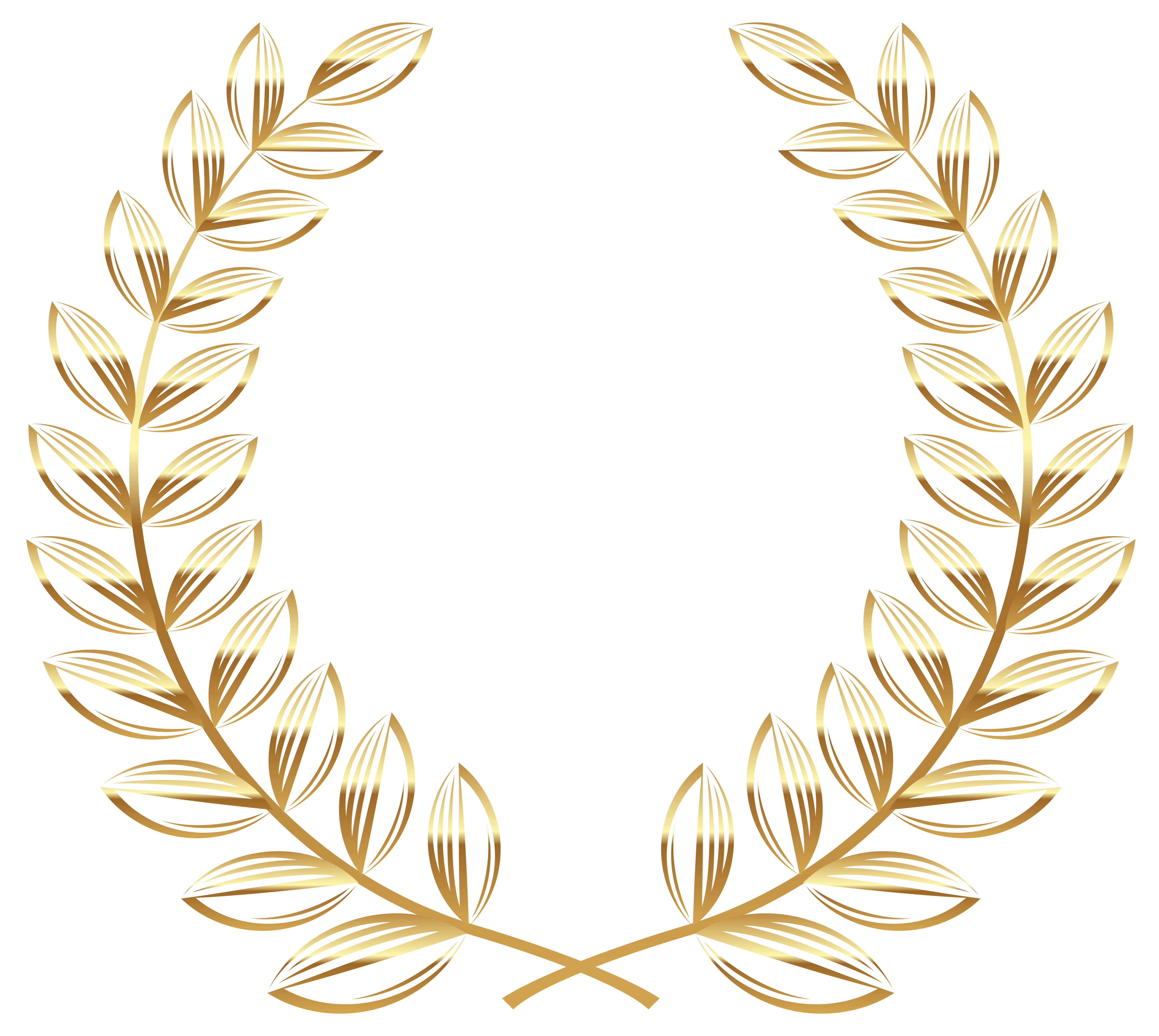 Laurel wreath Gold Clip art