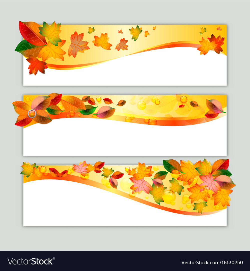 Autumn banners with.