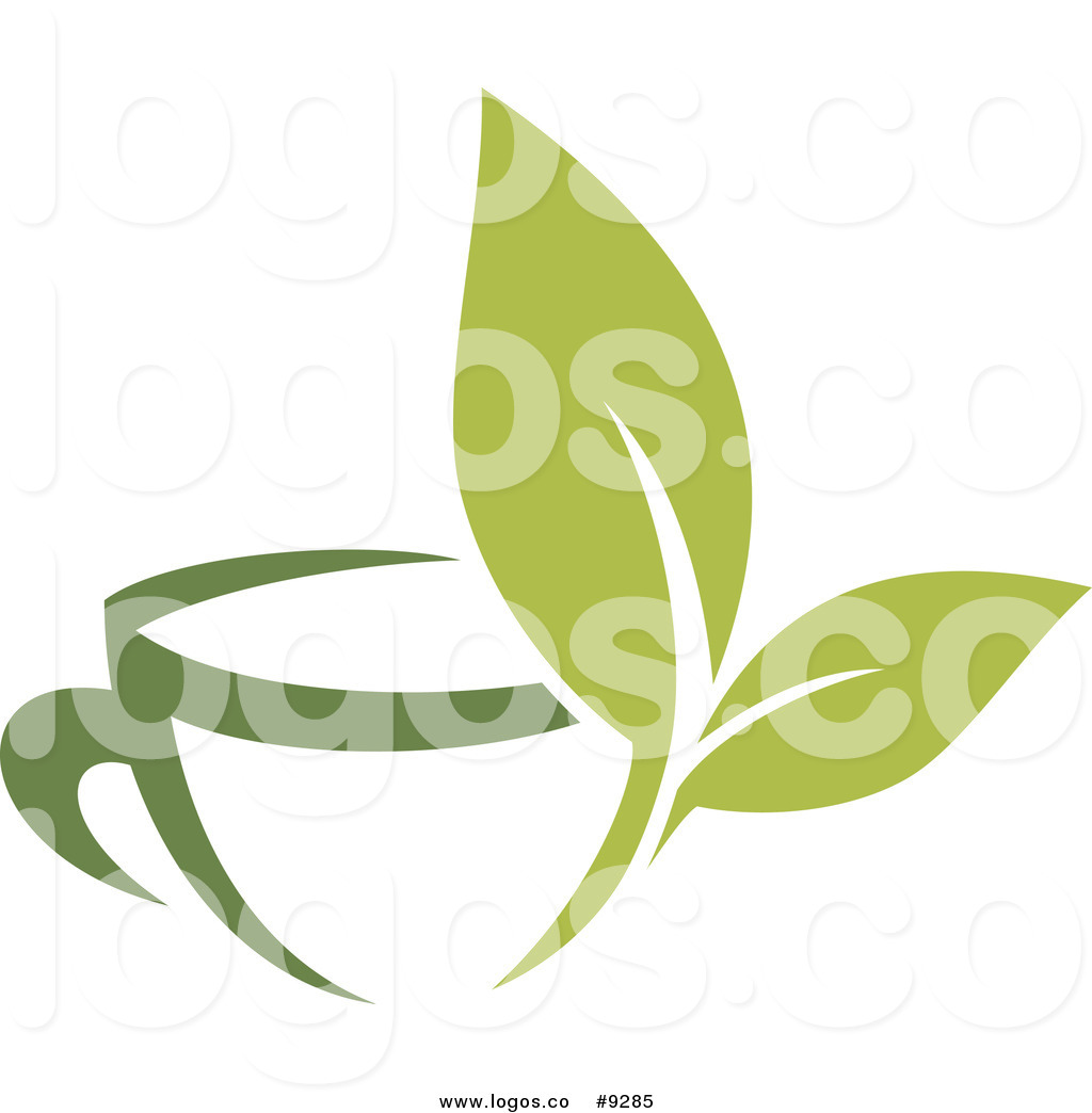 Royalty Free Clip Art Vector Cup of Green Tea or Coffee and