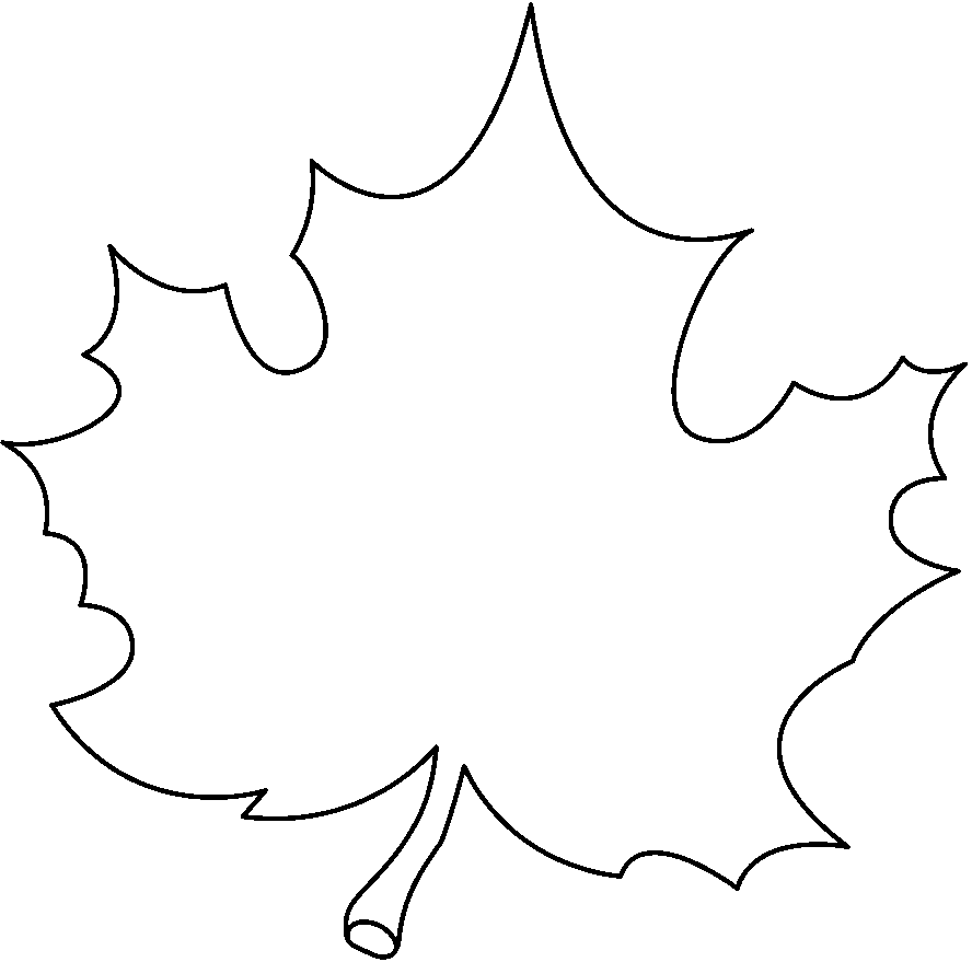 Leaf black and white fall leaves clip art black and white