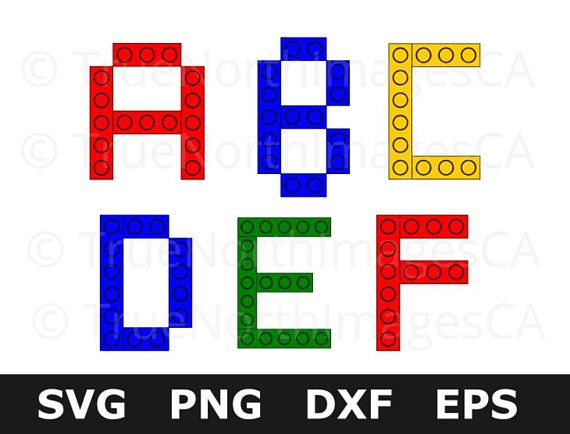 Lego letters svg.