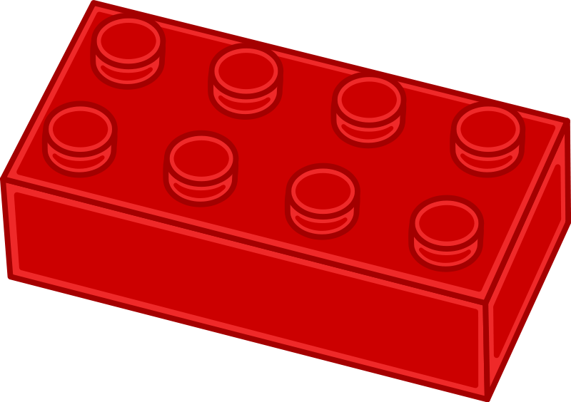 Red Lego Brick Clipart
