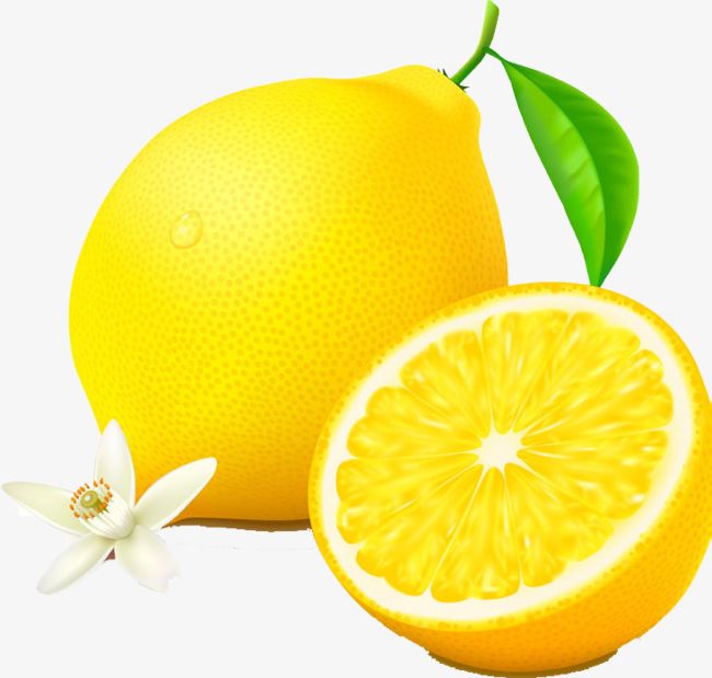 Yellow lemon png.