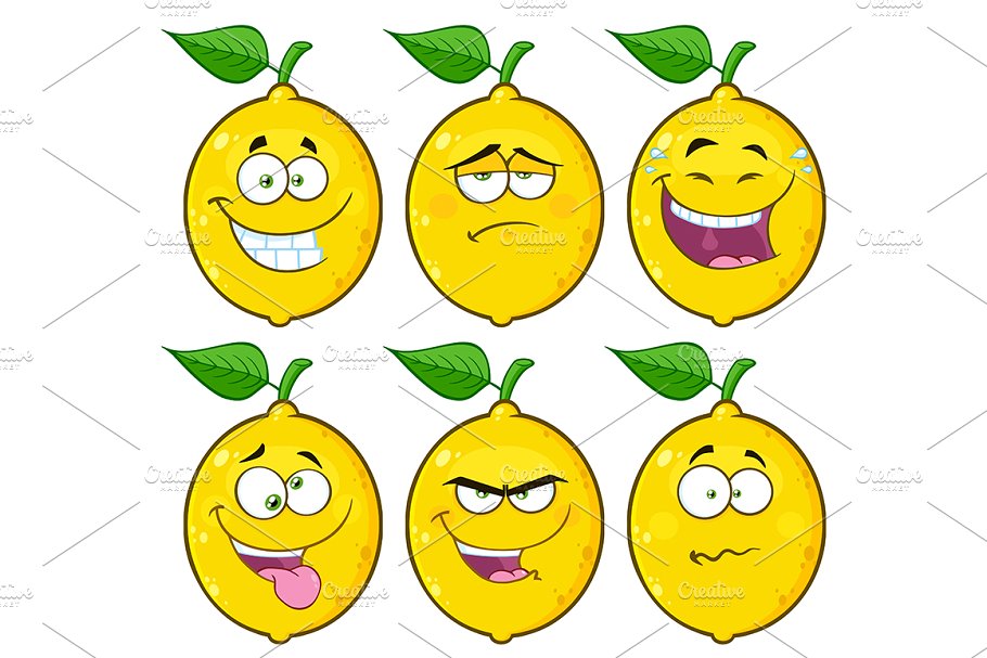 Yellow lemon emoji.