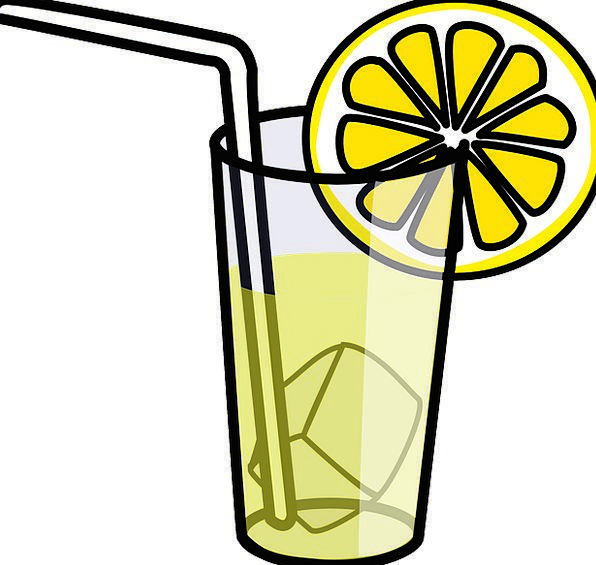 Glass of lemonade clipart