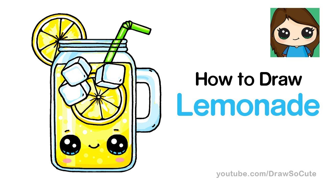 How to Draw Lemonade Easy and Cute