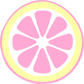 Pink Lemon Slice clip art