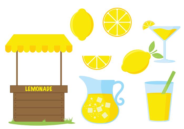 Lemonade stand vector.
