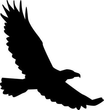 Eagle silhouette clip art free vector download