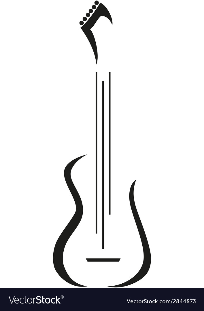 Guitar icon vector.