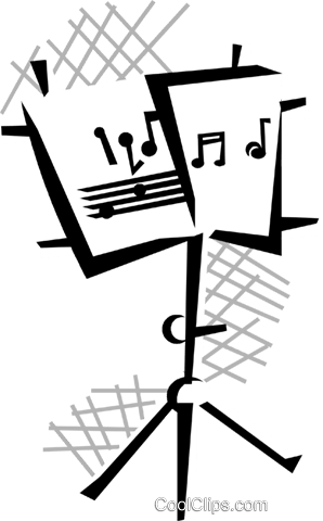 Music stand Royalty Free Vector Clip Art illustration