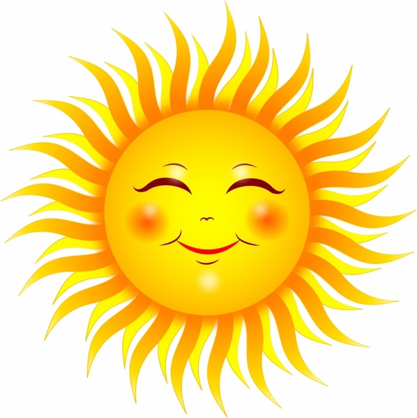 Smiling sun Free vector in Adobe Illustrator ai