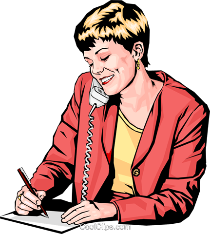 Woman on phone Royalty Free Vector Clip Art illustration