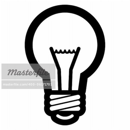Idea Light Bulb Clip Art Black And White