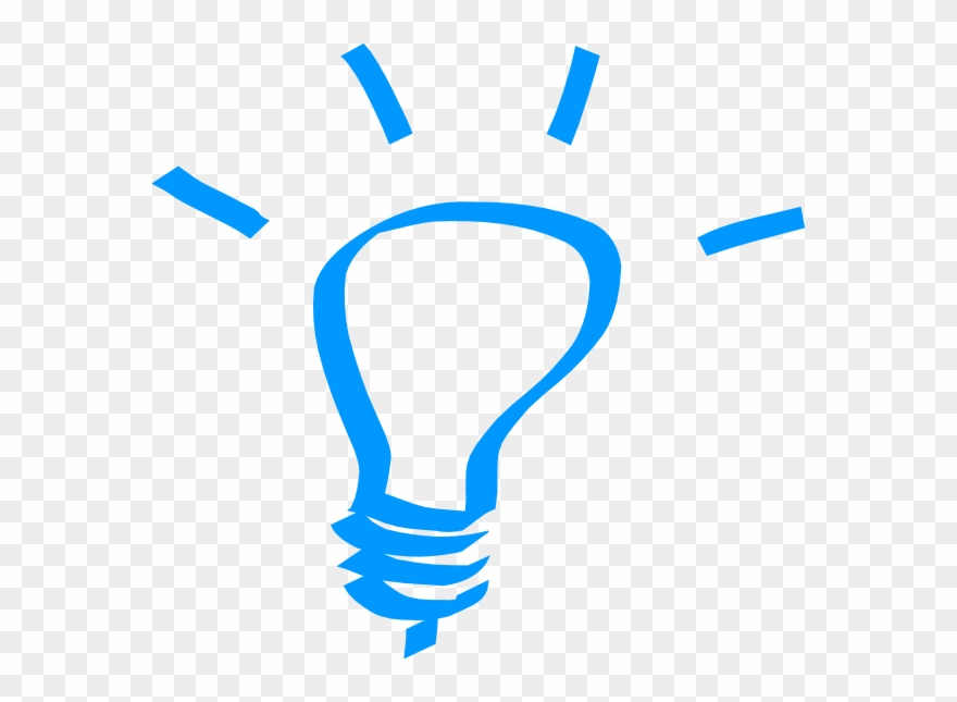 Blue Light Bulbs Idea Clipart