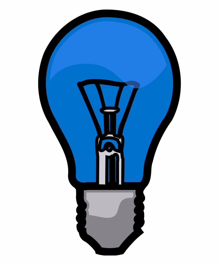 Clip Art Blue Light Bulb