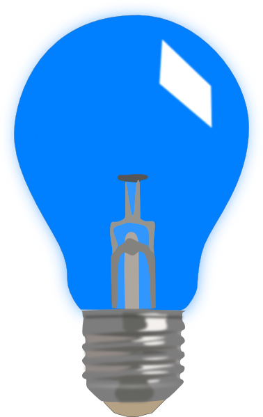 Free Blue Light Bulb Clip Art