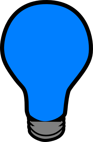 Blue Lightbulb Clip Art at Clker