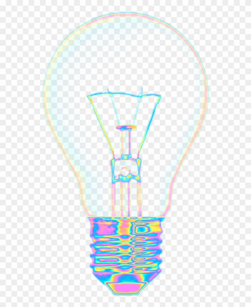 Light Bulb Holographic Holo Holographic Colorful Rainbo