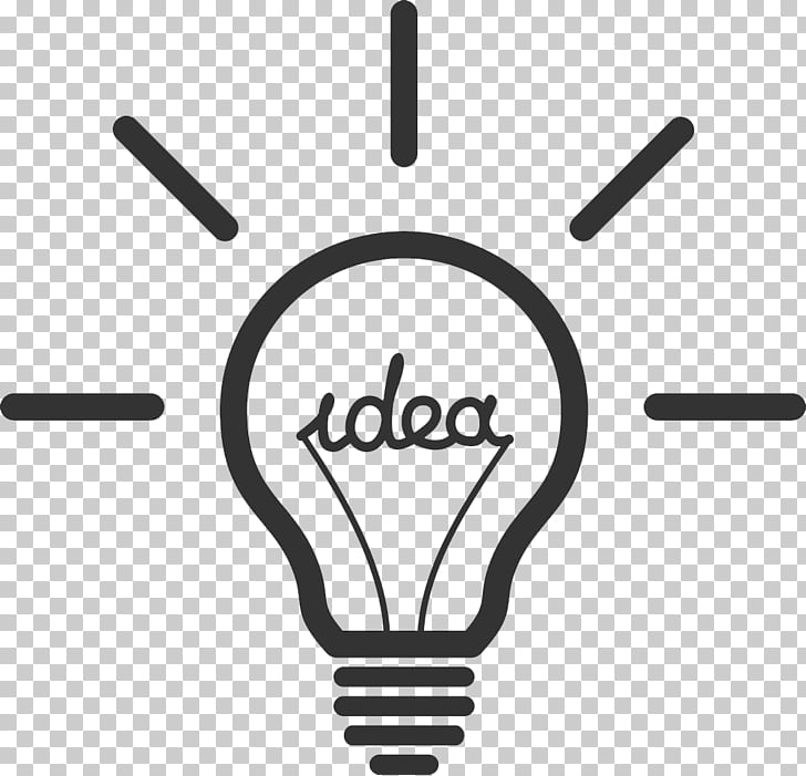Incandescent light bulb Idea , light bulb, Idea text with