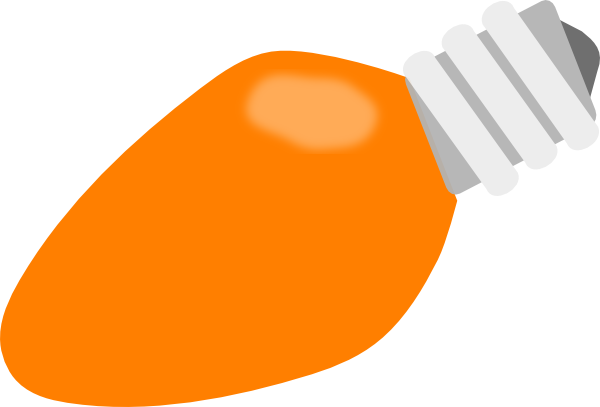 Orange Christmas Lightbulb Clip Art at Clker