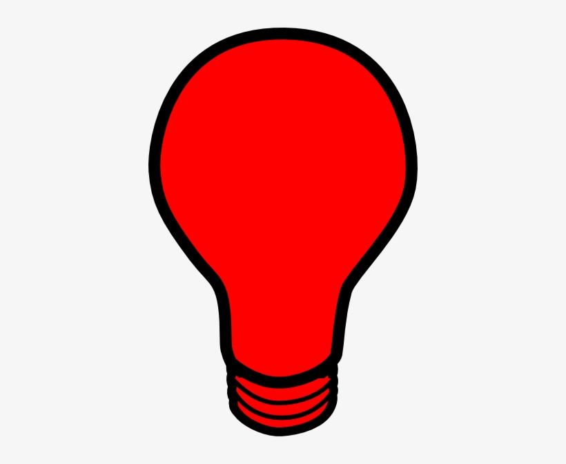 Red light bulb.
