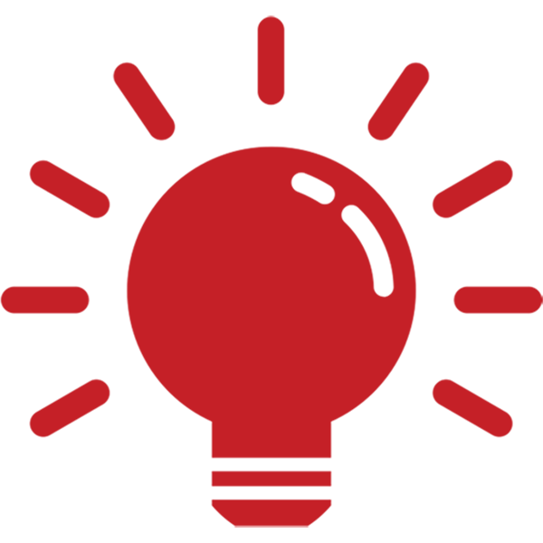 Red Light Bulb Icon