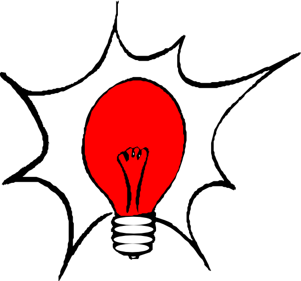 Red light bulb.