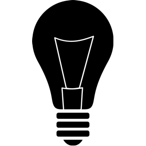 Light bulb silhouette.