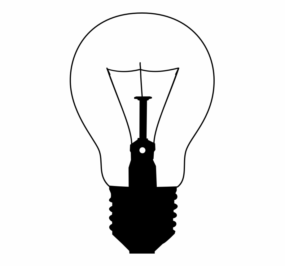 Light Bulb Silhouette Outline